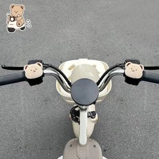 防撞寶寶頭墊防保護電動車兒童座椅電瓶車嬰兒玩偶前置頭枕神器, 1個, 黑色小熊車把防撞一對