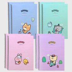 핑크풋 포켓프렌즈 3줄 영어노트 8p세트책, 1500포켓프렌즈3줄영어노트 8p세트, 색상:1500포켓프렌즈3줄영어노트 8p세트