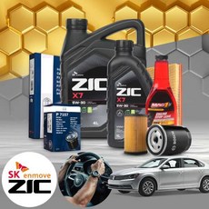 파사트 2.0TDI(11~19) 7세대(CFF) 디젤 엔진오일세트 지크 X7 5W30+누유방지제