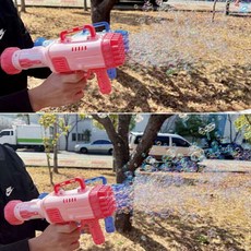 고드림 게틀링 바주카 버블건 32구 대량 비눗방울 비누방울 총 선물, 랜덤