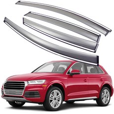 미국출고 아마존4.5+ 188333 SHIBIDEBAOHUA 사이드 윈도우 바이저 윈드 디플렉터 선 레인 가드 2018-2024 아우디 Q5와 호환 테이프온 4피스 (Q5 스, 아마존평점4.5+ 미국출고 188333 SHIBIDEB