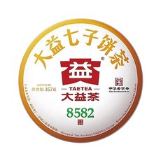 大益 8582 普洱生茶 357克, 1個, 片