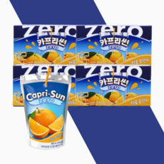 농심 카프리썬 제로 오렌지 파우치주스 200ml 대용량 음료 총8000ml