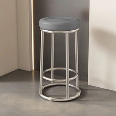 오락실의자 높은 원형스툴 보조 홈바 키큰 철제 계산대, 1개, 다크그레이 70cm