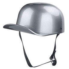 사이즈 미스 제로 야구 모자 스냅백 헬멧 오토바이 전동 킥보드 자전거 오픈 페이스 가벼운 반모 하이바, 그레이유광