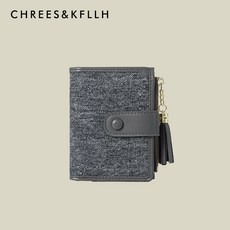 CHREES&KFLLH正品短款錢包女士卡包一體2025新款高級感手拿零錢包