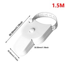 자동 텔레스코픽 바디 측정 테이프 재단사 바느질 공예 천 푸시 단추 리트랙트 150 cm, White 1 5m