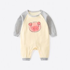 Momo醬 寶寶秋季插肩長袖連身衣