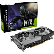 현인 지향 NVIDIA GeForce RTX2060 탑재 그래픽 보드 GDDR6 12GB GALAKURO GAMING 모델 GG-RTX2060-E12GBDF 블랙