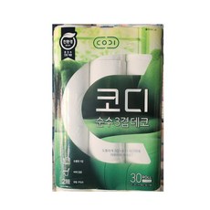코디 순수 3겹데코 화장지, 30m, 30롤, 3개