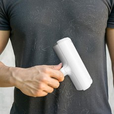 고양이털 먼지제거 회전브러쉬 크리너 레드 털제거기, 4개, 화이트 레드