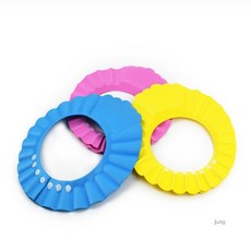 정군 크기조절 샴푸캡 샴푸모자 유아헤어캡 아기목욕용품, 귀마개형 핑크, 1개