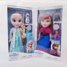 디즈니 겨울왕국2 베이비돌 엘사&올라프 안나&스벤 티타임 인형 역할놀이 크리스마스 여아 생일 선물, 1개