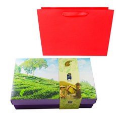 龍源茶品 四季春嫩芽香尖高山茶葉禮盒2罐組（150g*2），台灣高山茶葉，清新回甘，送禮自用, 1個, 四季春茶山禮盒x1盒, 茶葉罐