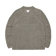 [노매뉴얼] HEAVY WAFFLE HALF ZIP-UP - GRAY
