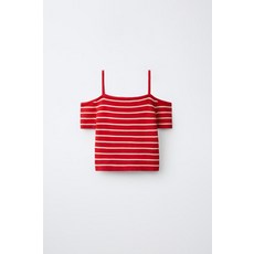 ZARA 리브드 스트라이프 니트 탑 - 스트라이프 0339/700/104