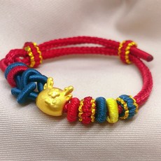 儒家寶寶 純金9999 小花龍編織手繩/手鍊，彌月金飾