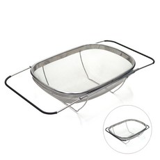 TW 싱크대 걸이 채반 주방 스텐 채소 물빠짐 34cm 채망, 1개, one