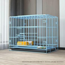 강아지 철장 애견 사각 철망 케이지 펜스 견사 울타리 하우스, 1개, 블루 70x50x60cm 15kg