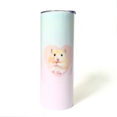 디어기프트 손잡이 없는 텀블러 벤티 591ml 보온보냉 햄스터 하트 모양 사무실 텀블러, 1개, 화이트