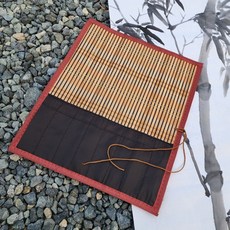 휴대용 붓집 문방사우 서예도구 붓파우치 케이스 보관말이