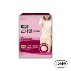 디펜드 여성용 스타일 언더웨어 성인기저귀 파워 대형, 8개입, 12개