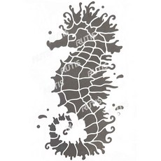 RUTIS 海馬 蝶古巴特DIY 簍空模板 繪畫模版, 1個, A50-0130