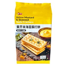 福伯 黃芥末海苔蘇打餅 (內含12小包), 1個, 240g