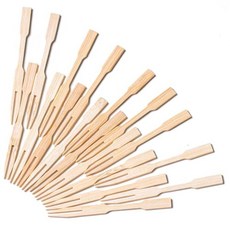 PuTwo 칵테일 피크 100개 11.9cm(4.7인치) 대나무 칵테일 픽 대나무 이쑤시개 애피타이저용 꼬치 음료 과일 샤퀴테리 샌드위치 바베큐 파티 용품용 미, 대나무 애피타이저 포크