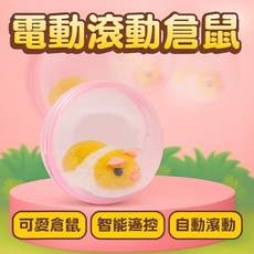 電動滾動倉鼠球 智能電動倉鼠玩具 自動滾動互動球 寵物娛樂球 活動運動球, 1個