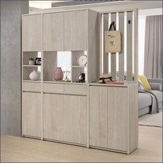 Leader傢居館 6尺隔間鞋櫃(三件組) 玄關櫃格間櫃 雙面櫃 組合鞋櫃【163A38301】