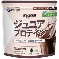 의사 추천 WINZONE 주니어 단백질 우유 코코아 맛 600g 흑설탕 사용 착색료・향료 미사용 11종 비타민 칼슘 철 일본신약, 1개, 1g