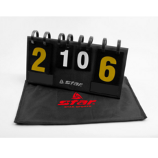 스타 스포츠 다목적 스코어 보드 30점 배구 탁구 배드민턴 점수판, 1개, 블랙