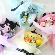 산리오 정품 학사모 고리인형 꽃다발 4type, 마이멜로디, 1개