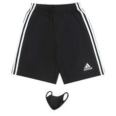 adidas 愛迪達 三線運動短褲 SQUAD 21+時尚口罩