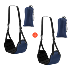 어썸트립 비행기 발받침 발해먹 기내 발걸이 1+1, 네이비, 2세트