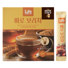 국내산 바로 보리차 본 티백없는 과립형 볶은 분말 가루, 3g, 1박스, 50개입