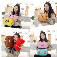 낮잠베개 책상베개 캐릭터 휴대용베개 사무실베개, 레드딸기