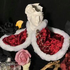 全店精選 星冕SP娃衣20cm毛絨公仔衣服男娃衣服換裝裸娃常規體僅衣服無娃娃, 1個, 披風星星-紅色（單件）