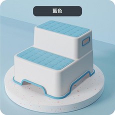 多功能雙層踩踏凳，附數字與字母圖案, 藍色, 1個