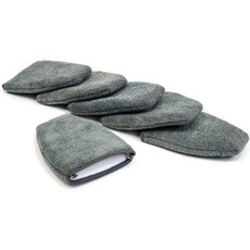 마이크로파이버 핑거팁 미트 어플리케이터 (5인치 x 4인치) 6팩 (그레이)