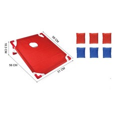 無用良品 沙包對戰親子同樂組 沙包板 沙包投擲板 沙包競技板 布袋球 沙包洞 上課無聊小玩具, 紅色全套, 1個