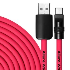 얼루어웨이브 실리콘 초고속 충전 케이블 USB to C, 1개, 150cm, 핑크