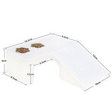 倉鼠躲避爬梯平台組 小寵觀景台 小動物運動台 倉鼠用品 倉鼠平台 躲避屋 爬蟲曬背台 躲避爬梯平台 烏龜曬背台 爬蟲平台, 1個, 1入