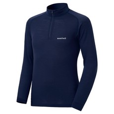 台灣黑熊 日本 mont-bell 1107656 男 Super Merino Wool 中厚手 美麗諾羊毛高領內衣