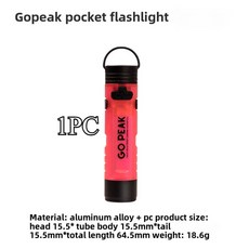 고피크 미니 포켓 손전등 야외 키 클립 캡 앰비언트 LED 장시간 지속 재난 구호 비상용 강력 캠핑 라이트