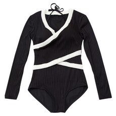 한국 ins 긴팔 날씬해 보이다 학생 가슴 모으다 부딪치다 색깔 교차포 온천 수영복 여자