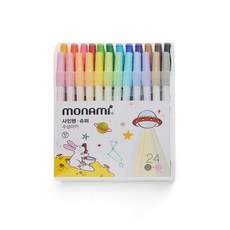 모나미 24색 슈퍼 싸인펜 클래식+파스텔 혼합색상, 24색 1개