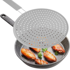 실리콘 기름 방지 덮개 다용도 후라이팬 냄비 프라이팬 기름 방지 요리 식기세척기 손쉬운 위생적 주방용, No.01 덮개 소형