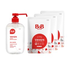 비앤비 젖병세정제 액상형 용기 600ml+리필500mlX3개, 1개